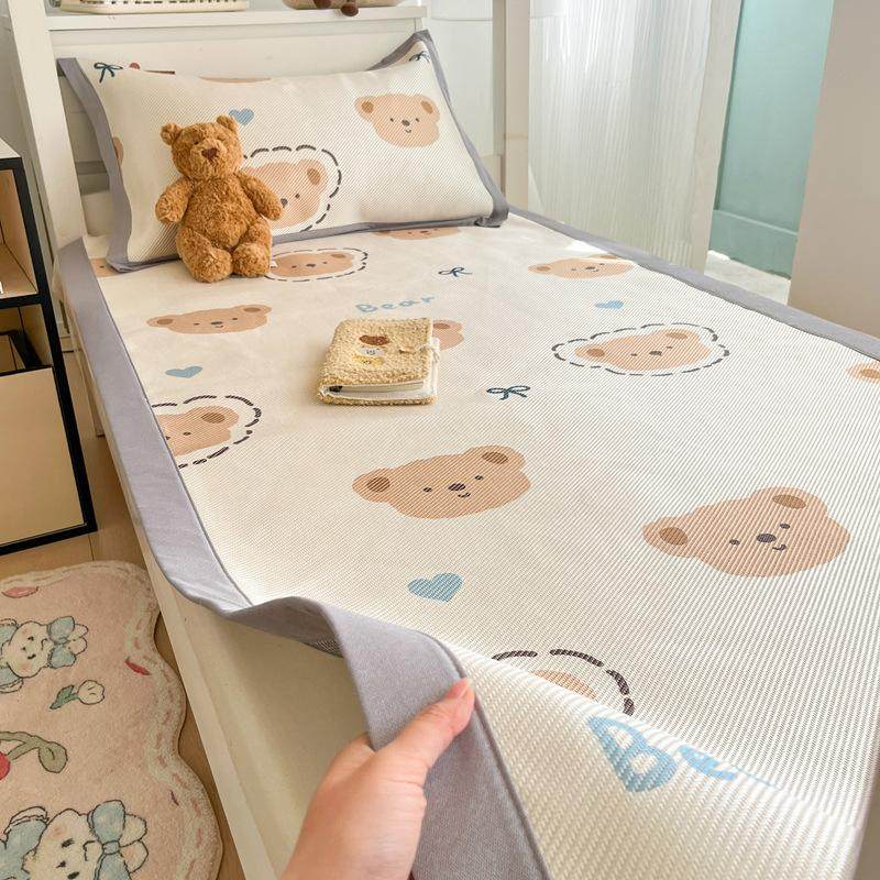 夏季学生宿舍凉席可水洗折叠冰藤三件套寝室上下铺单人席子软席,床上用品,藤席,淘宝优惠券,粉丝福利购,淘宝优惠卷