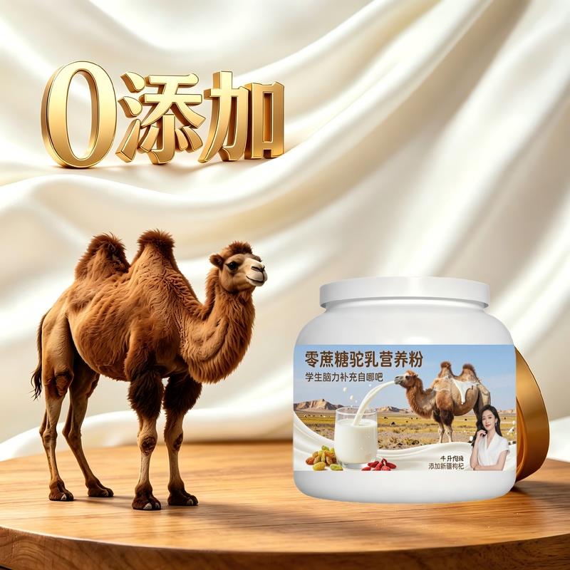 学生营养补充零蔗糖驼乳粉早读餐食搭配高蛋白均衡营养驼奶粉沙漠