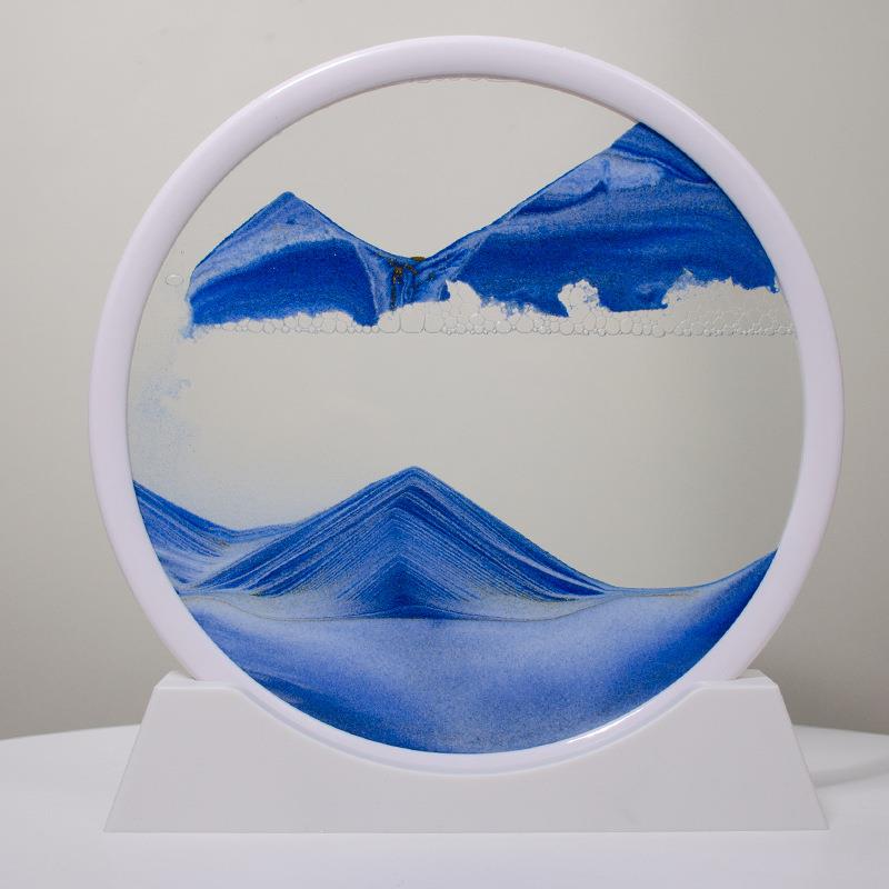 3d流沙画12流寸桌面件家居客厅装饰办公生室态沙画工艺ph001品摆