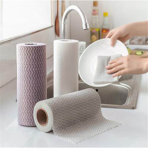 Plain-colored disposable dishwashing cloths, kitchen oil-res