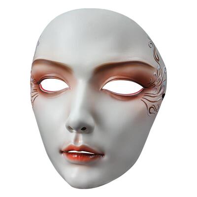 新款灵魂剪裁面具代女性全脸配会件面具古汉风成人派对化妆舞神秘