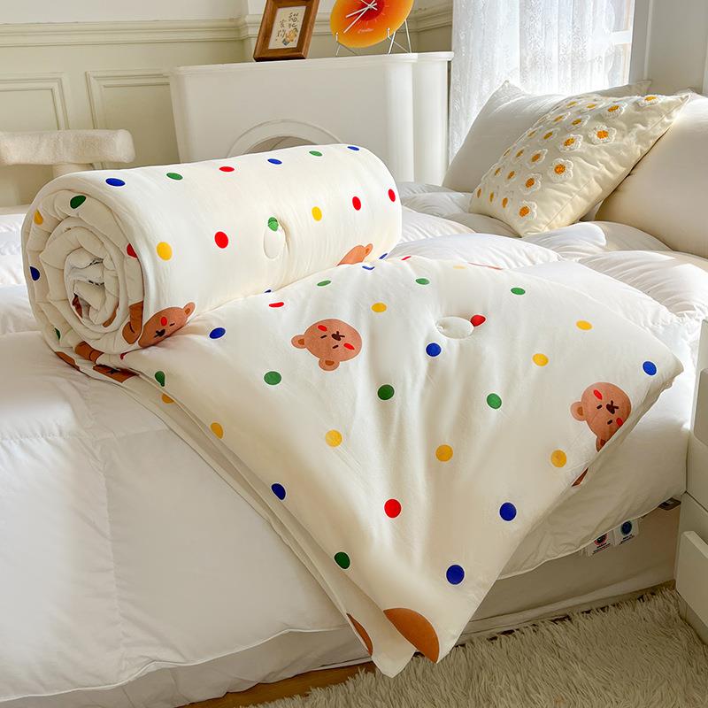 婴儿夏凉被宝宝被子凉感小盖被春夏季家用幼儿园儿童空调被子薄款