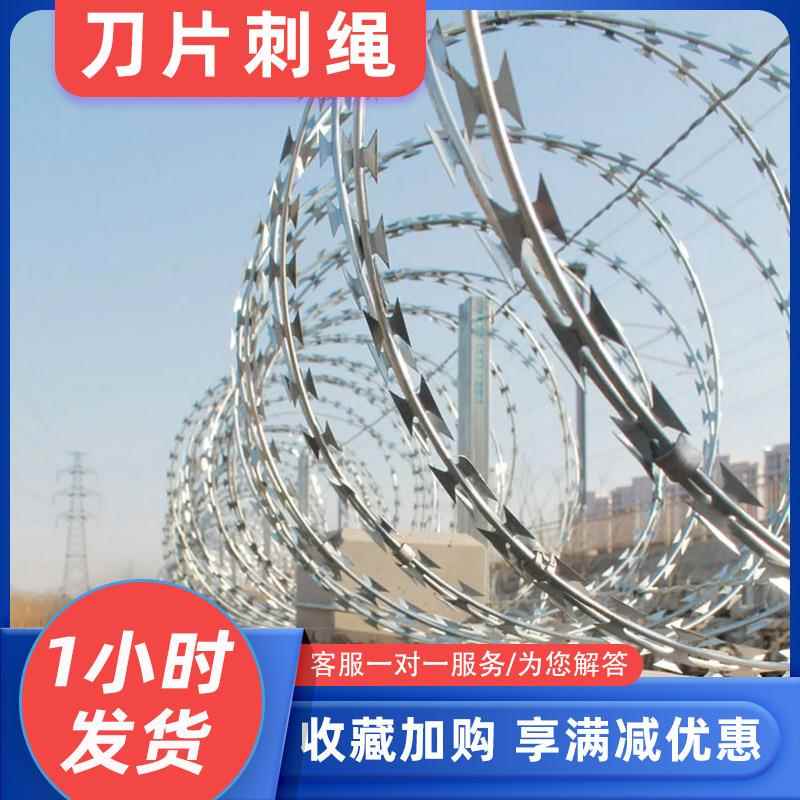 别墅院墙高铁监狱围墙防爬刺防盗刀片刺丝铁丝网刺丝滚笼刀片刺绳