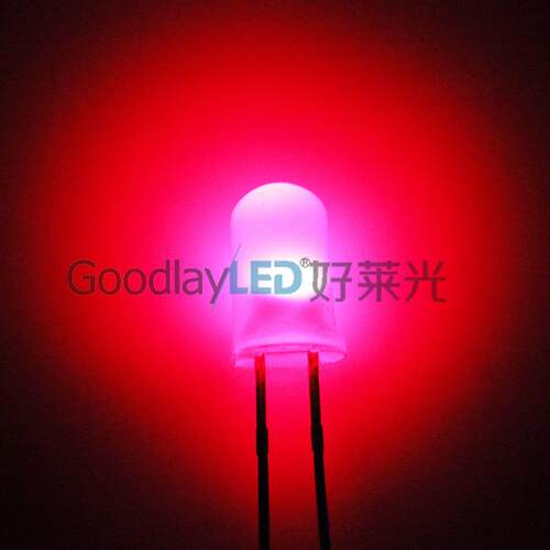 F5/5mm雾状红普绿无极双色 红绿双色2脚无极led灯珠LED发光二极管