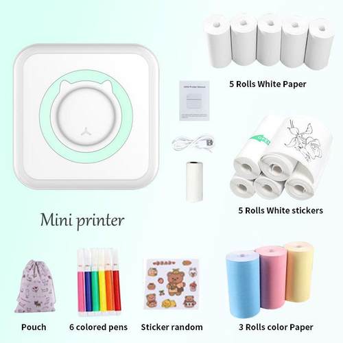 源头厂家跨境新款错题热敏打印机家用小型便携式照片学生可连手机