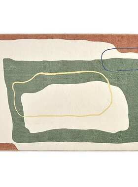 TipToe绿山墙下地毯客厅奶油风茶几地垫大面积全铺家用卧室床边毯