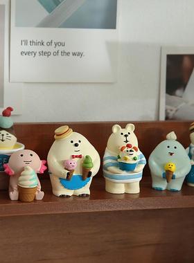 小日子不翻篇 日式可爱ins树脂摆饰桌面高级文创礼物冰淇淋雪怪