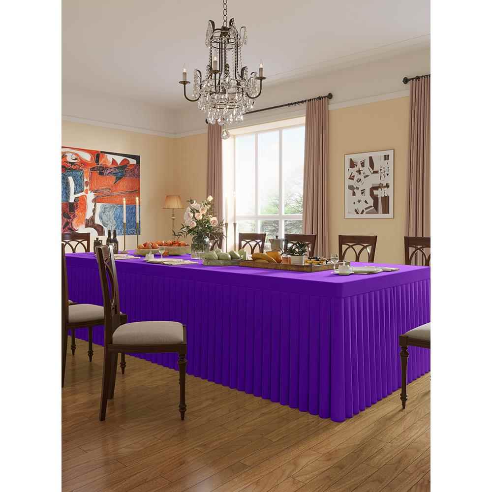 高档长条会轻议桌布长台方形会议室桌桌裙定制桌套罩红布桌罩奢蒂