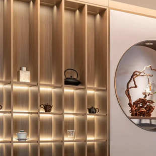茶叶展柜置物架 厂家定制茶叶展示柜摆件柜全店设计茶店展示架中式