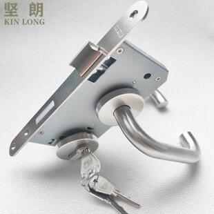 坚朗欧标防火锁27105不锈钢KIN 门 LONG通道门消防门304把手两件式