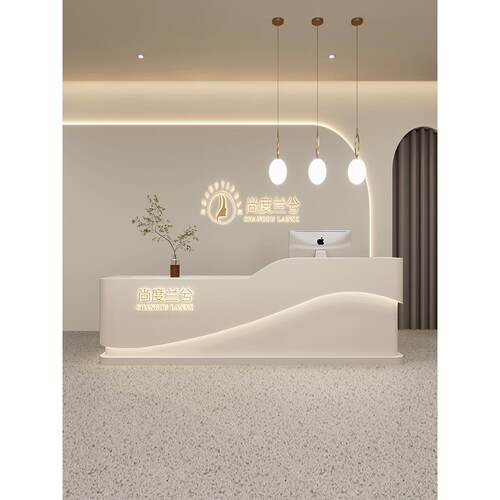 现代美容院收银服装店理发店酒吧光豪华柜台医疗美容前台舞蹈室接