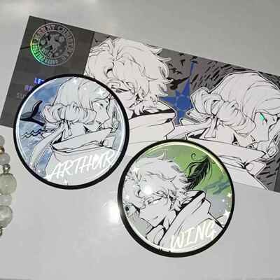 查九动漫周边谷子 亚瑟 唐晓翼吧唧徽章58MM反光胸针送朋友闺蜜礼