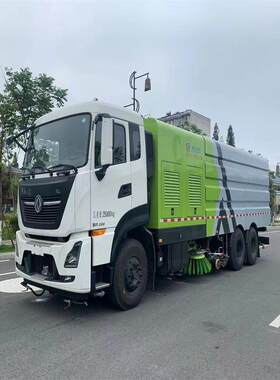 大型22吨洗扫车厂家出口多利卡扫路车道路工地洗扫车价
