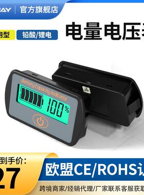 LY7S12V24V36V48V60V72V铅酸蓄电池三元锂电池电量显示器电压量表