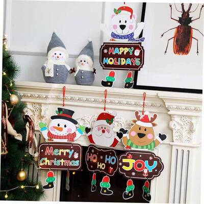 Christmas decoration tree paper leg pendant door hanging