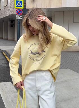 100% cotton long sleeved t-shirt top for women