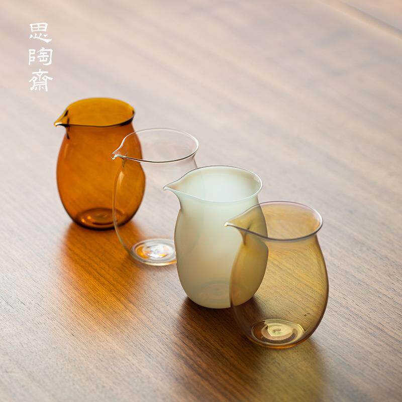 思陶家高硼硅玻璃公道杯用分功夫茶具匀杯茶器手作吹制无品牌/炫