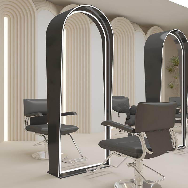 理发店镜子发廊JZ-2JA66镜专用网红爆高款端美发店台发镜带灯双面