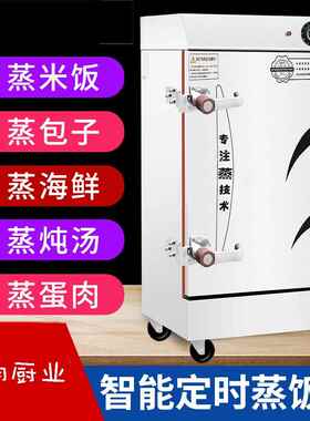 蒸饭柜商用电蒸箱蒸饭车220v家用小型全自动蒸饭机4盘6盘12盘蒸柜