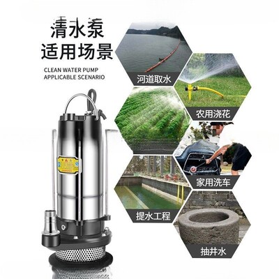 家用潜水水泵3521寸220V小型抽用泵水高扬程家井水农用清水污吸水