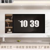 电视壁龛柜定制不锈钢板嵌入式 金属置物架内嵌框背景柜85100英寸