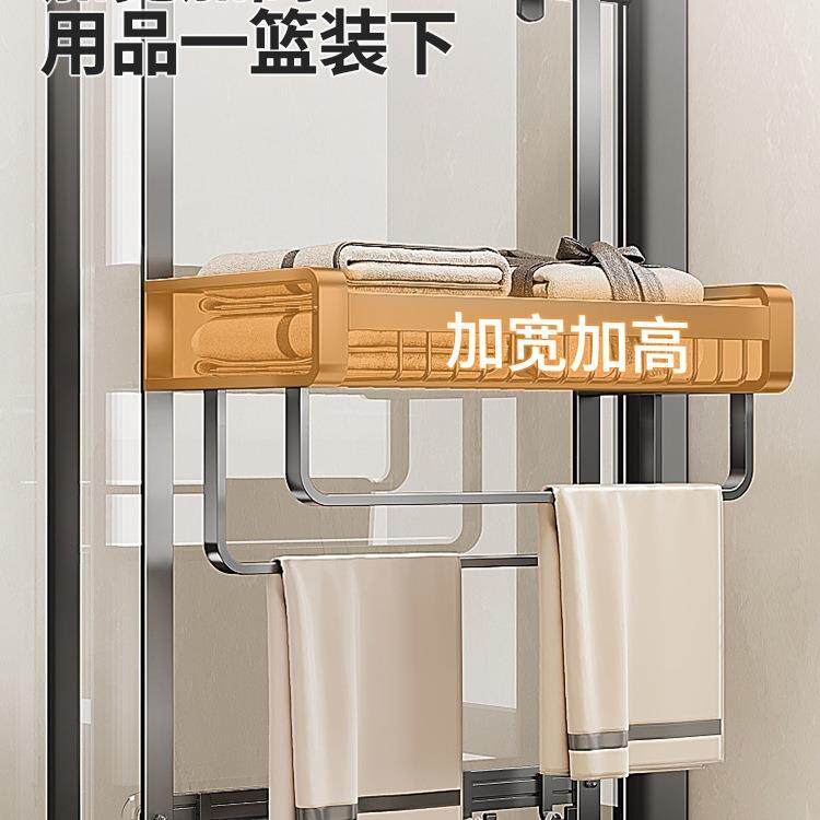 2020置浴室淋浴房挂玻璃篮门挂架卫间放浴巾毛巾衣生服悬挂物架子