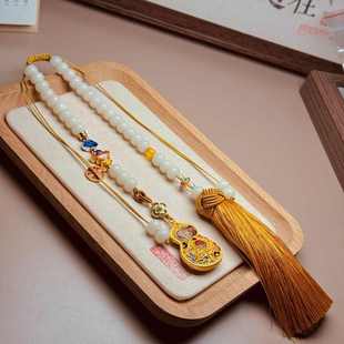车载吊坠 黄铜汽车挂件掐丝珐琅彩葫芦车内饰品福禄平安男挂饰女款