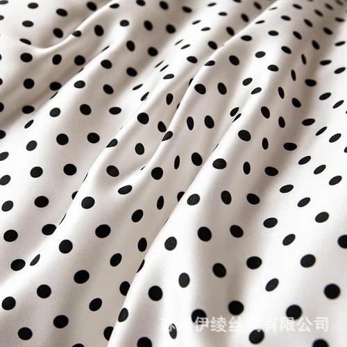 22姆米数码花真桑丝面料素绉缎丝JBE绸料10布0蚕丝波点大印理石花