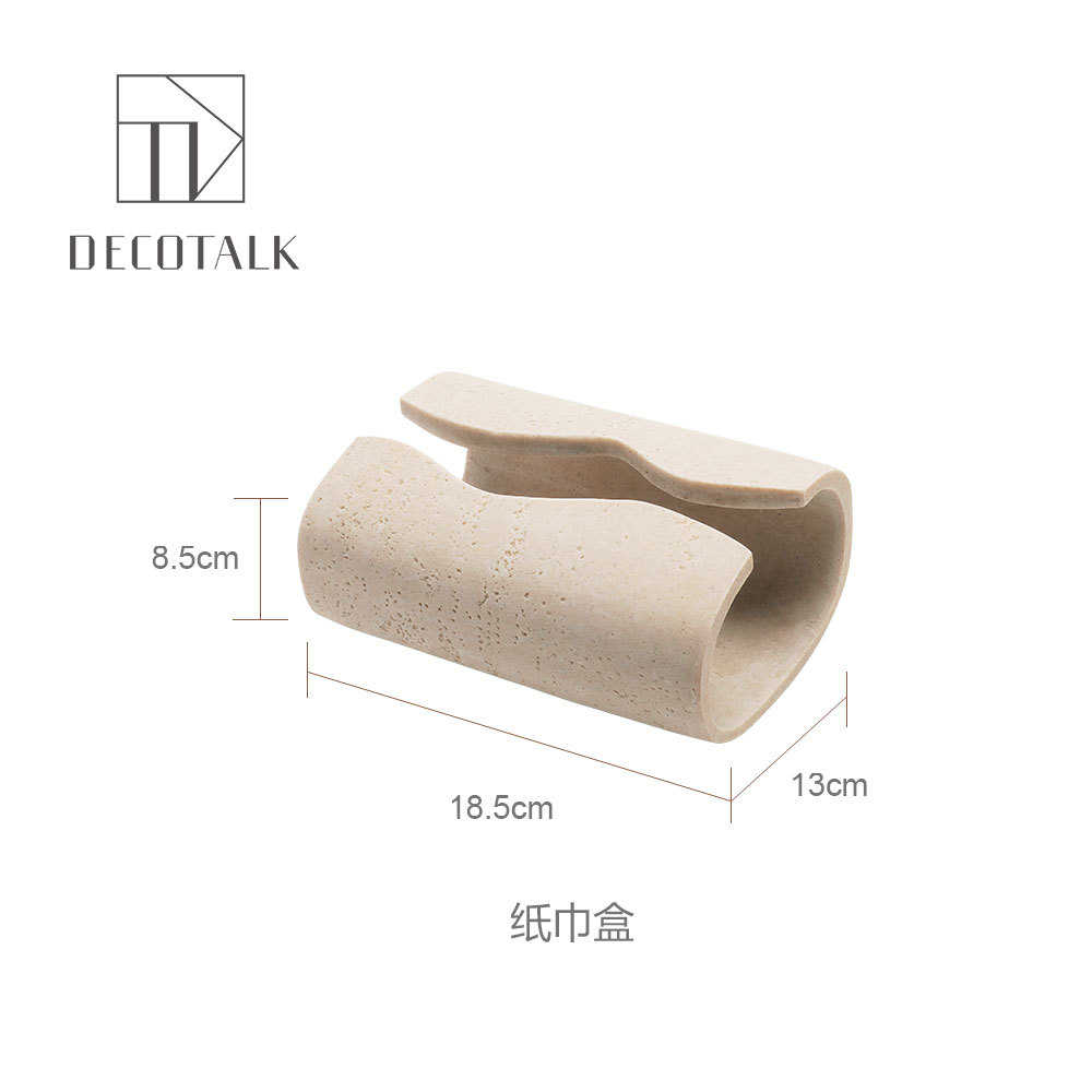 客厅高级寂盒砂桌面创意侘石感抽茶几高端奢轻高档纸盒纸巾风岩洞