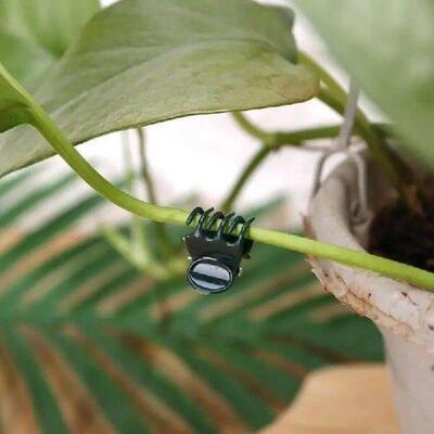 G2AB 6-Claw Dark Green Plant Clips Flowers Support Clamps