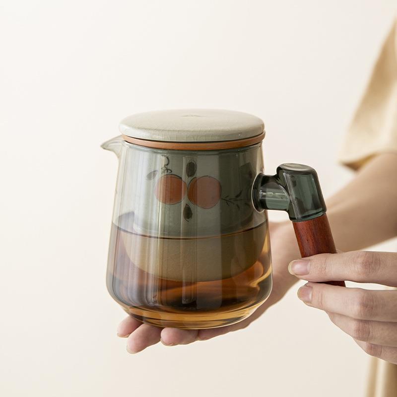 耐热玻璃旅行茶具套装户外便携式快客杯个人专用露营泡茶壶喝茶杯
