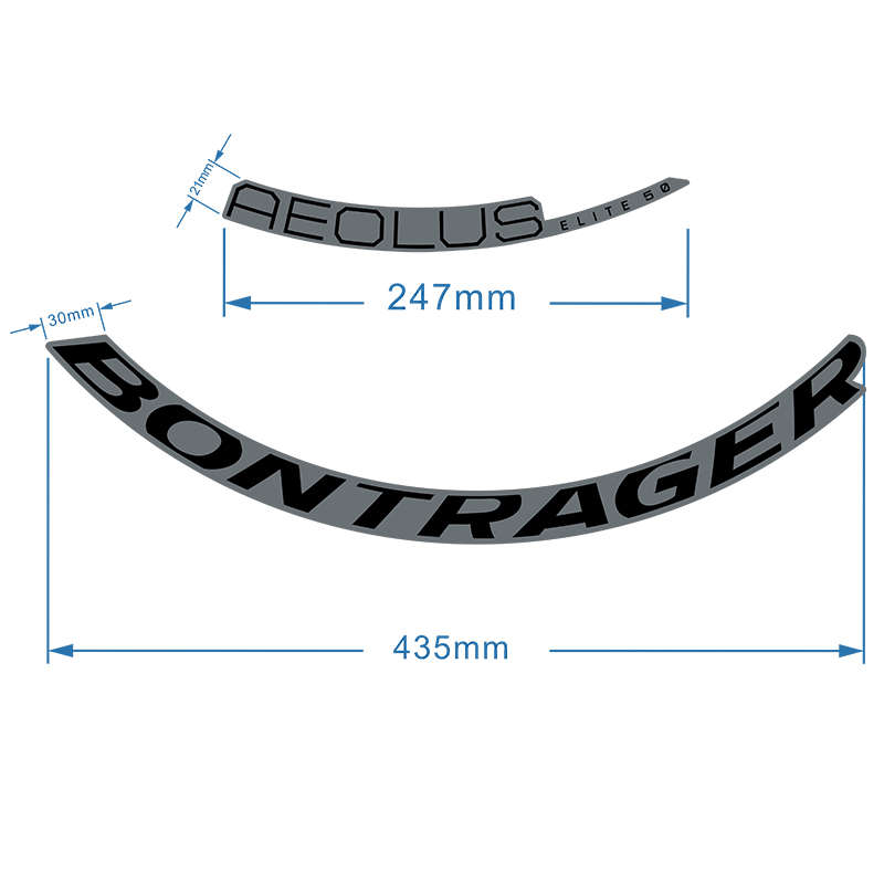 棒槌哥Bontrager Aeolus Elite 50TLR公路碟刹轮组自行车贴纸车圈