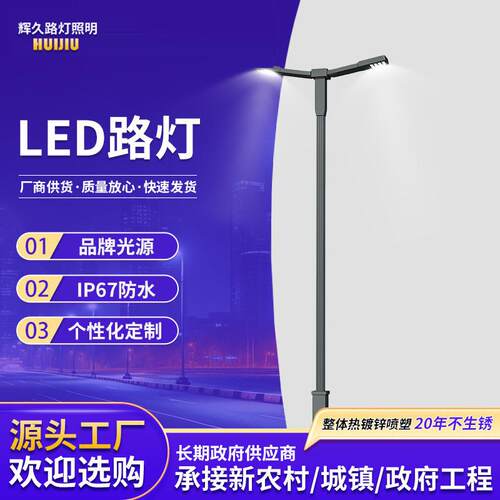 高杆灯led灯景观灯庭院灯单双臂路灯户外照明灯投光灯节能