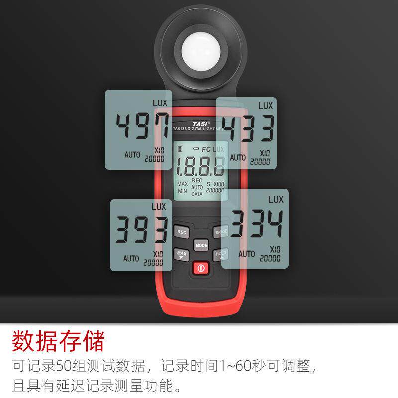 特安斯数字照度计TA8123 测光仪 高精度 照度仪 测光表光度亮度计