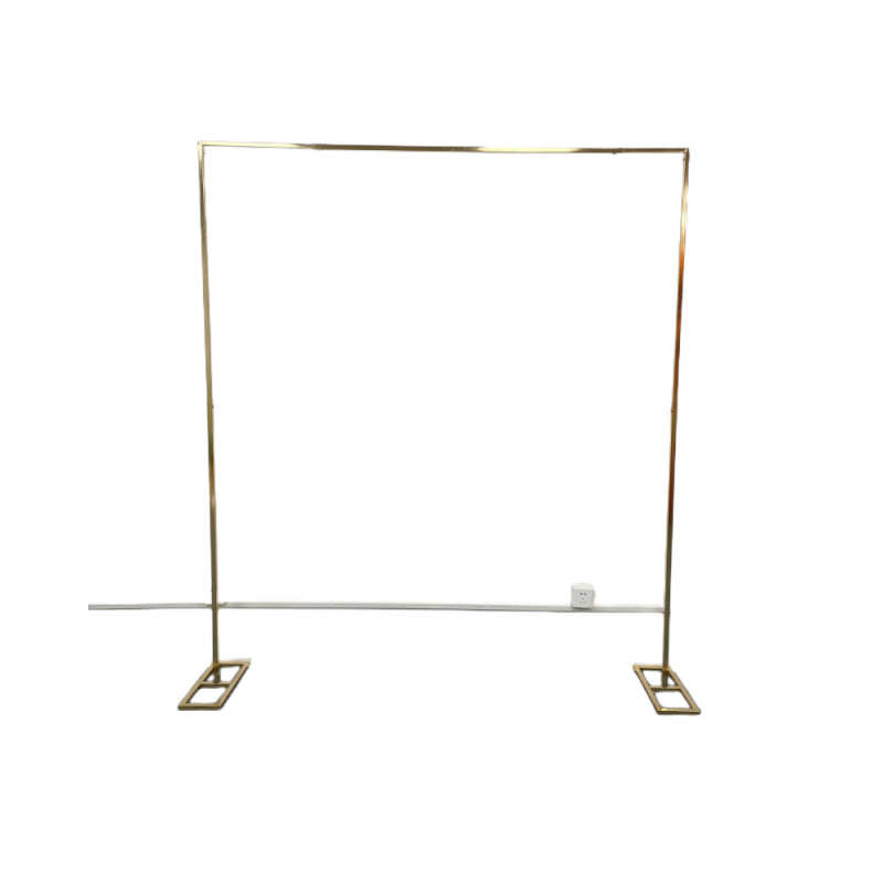 婚庆道具舞台背景架背景铁艺装饰金色花架婚礼方形升降拱门铁架子