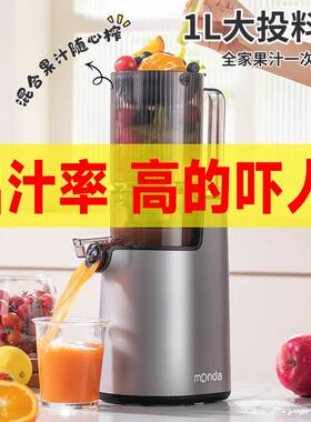 德国原汁机榨汁机果肉分离家用多功能汁渣分离全自动炸汁果汁机AI
