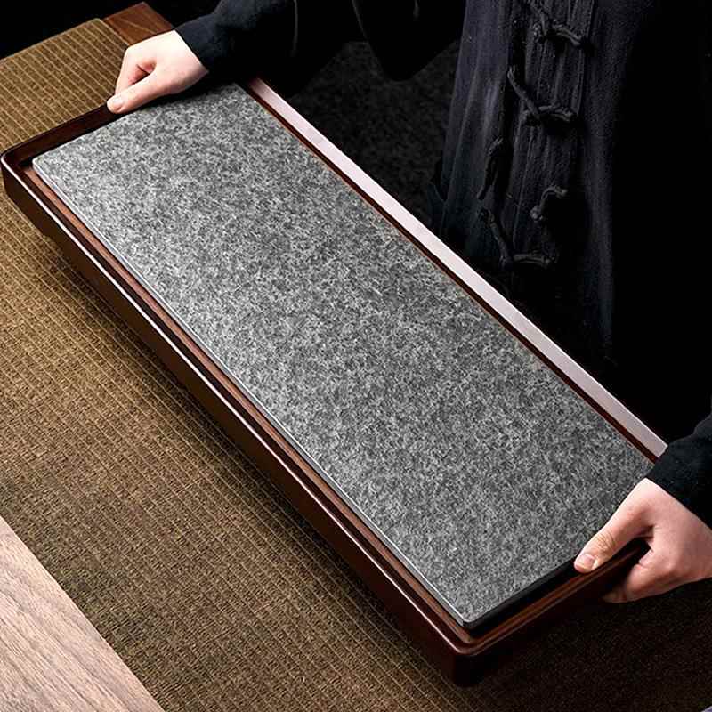 重竹干泡茶盘家用排水式乌金石茶托盘办公室长方形沥水台功夫茶具