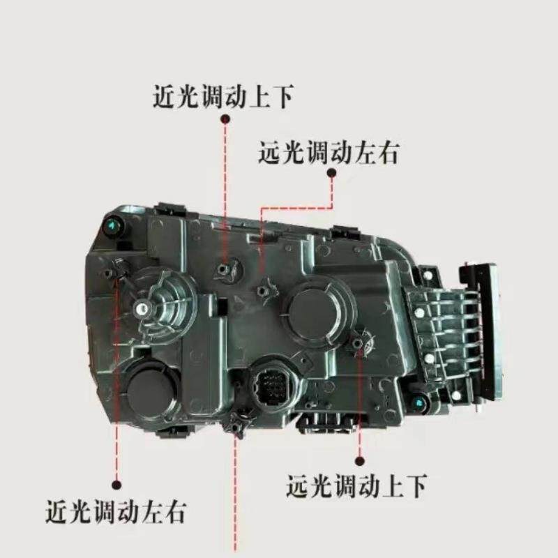 适用陕汽德龙新M3000X3000H3000前大灯总成全LED超亮 流水转向