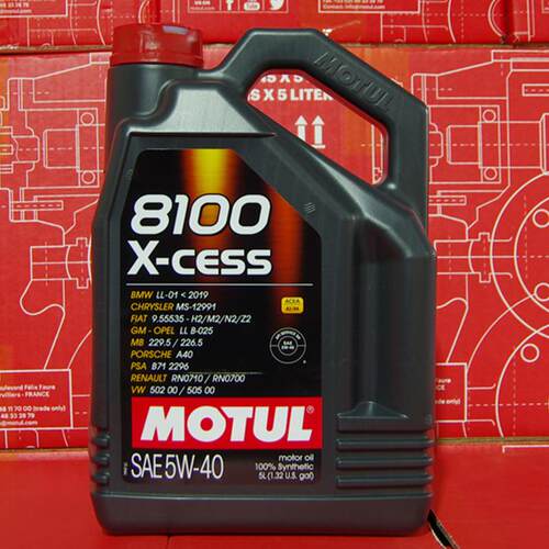 摩特 8100 X-CESS 5W-40 5升 A3/B4认证 SN级 进口酯类全合成机油
