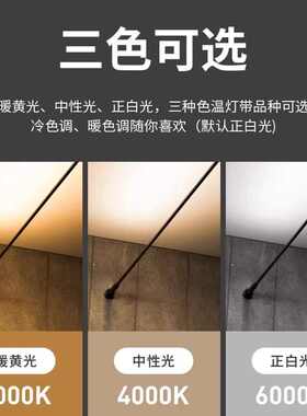 天际线灯过道走廊明装钢带灯展厅现代简约创意led线形线条钢丝灯