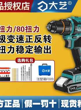 【大扭矩】大艺20V充电手钻无刷锂电钻多功能工具套装3302G电动螺
