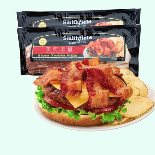 Smithfieid史密斯美氏培根早餐三明治披萨葱抓饼培根肉180克2包