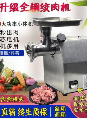 丰瑞吉10型商用电动台式全不锈钢灌肠绞鸡架绞牛肉绞肉机