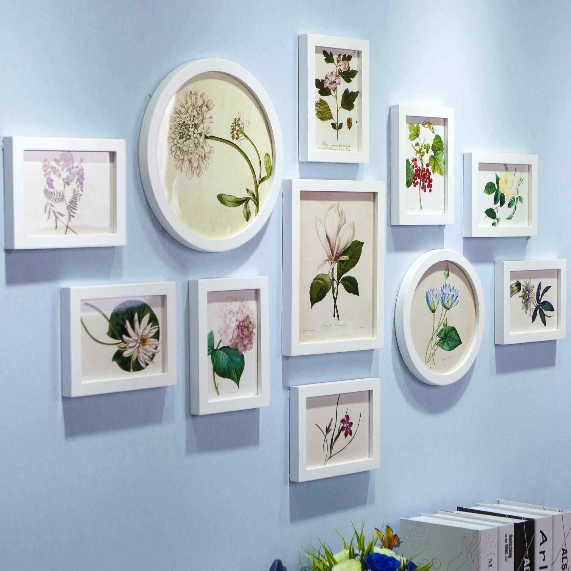 实相框木田园挂画YX11餐厅风实木小相框墙挂墙创意组合片卧室RCW