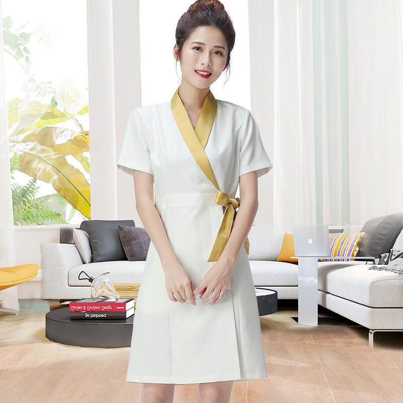 正品2024款A美容师高端工作服透气美容院时新尚工衣 S足疗沐足工P