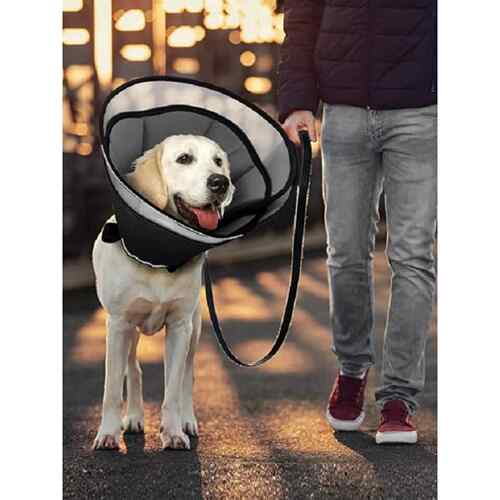 宠物加深和扩大伊丽莎白项圈狗防咬，防舔，防抓头可调中，大型狗