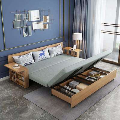 沙发两用实可床折叠坐卧简约现代储物小户双人多KX6504功能办型公