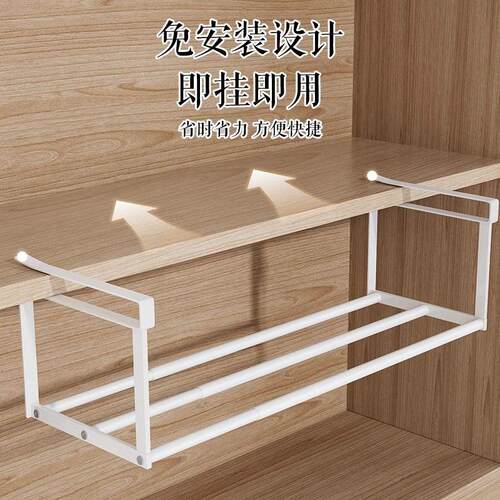 分层鞋架可伸缩家用牢固隔板鞋托下挂置物架整理鞋子托架加厚钢管