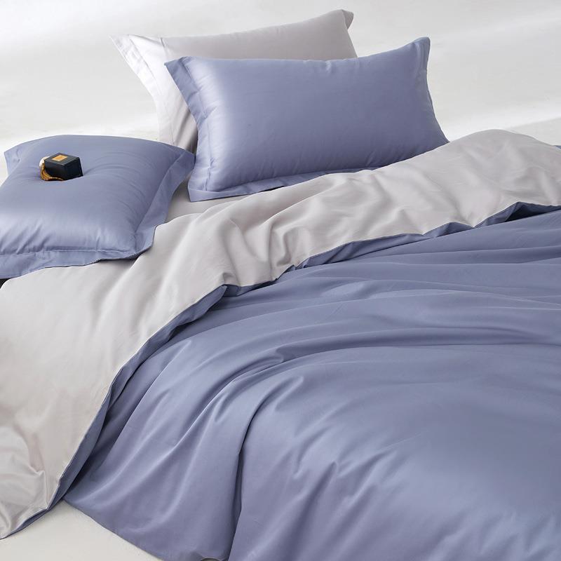 A类00长绒棉四件套 全棉纯棉单被套1床笠裸LYJ-90睡酒支店床床上