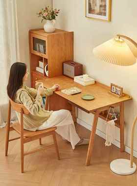 樱桃木书桌书房日式全实木小户型现代简约家用办公桌子写字台电脑